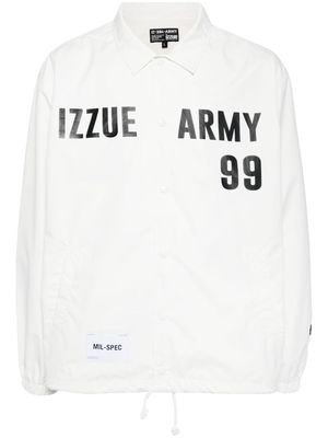 izzue logo-print jacket - White