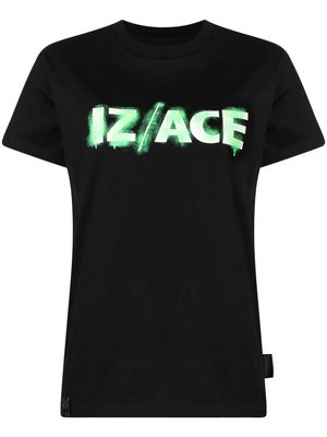 izzue logo-print short-sleeve T-shirt - Black