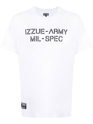 izzue logo-print short-sleeve T-shirt - White