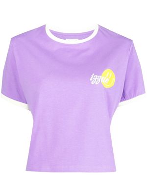 izzue logo-print short-sleeved T-shirt - Purple