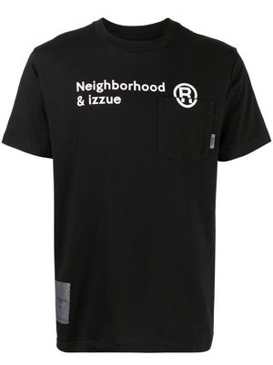 izzue logo-print T-shirt - Black