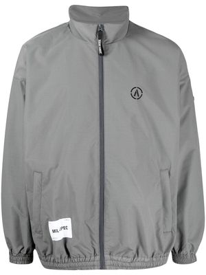 izzue logo-print track jacket - Grey