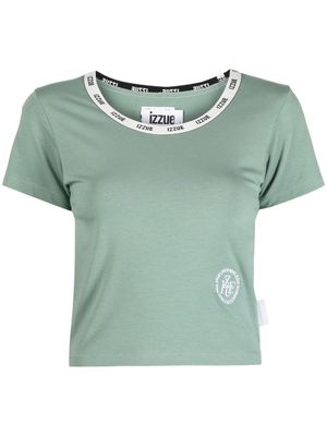 izzue logo-tape T-shirt - Green