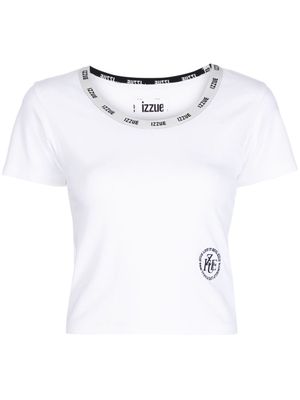 izzue logo-tape T-shirt - White