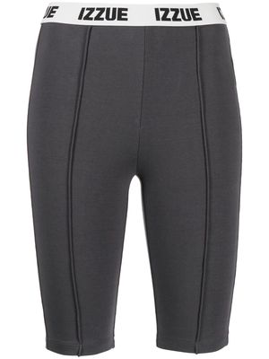 izzue logo-waistband leggings - Grey