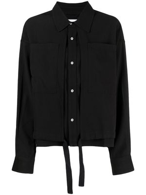 izzue long-sleeve buttoned shirt - Black