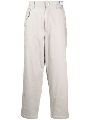 izzue low-rise straight-leg cropped trousers - Neutrals