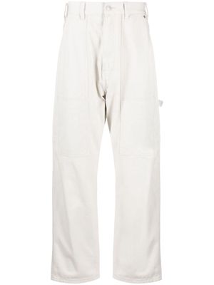 izzue mid-rise panelled straight-leg jeans - Neutrals