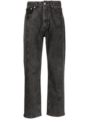 izzue mid-rise straight-leg jeans - Grey