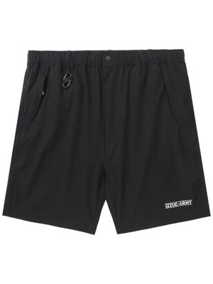 izzue mid-rise straight-leg shorts - Black