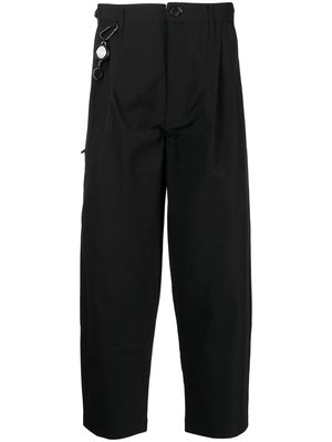 izzue mid-rise straight-leg trousers - Black