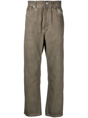 izzue mid-rise straight-leg trousers - Grey