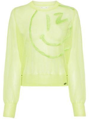 izzue motif-embroidered jumper - Green