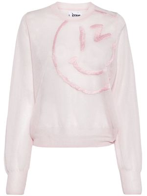 izzue motif-embroidered jumper - Pink