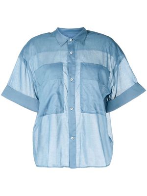 izzue oversize short-sleeve shirt - Blue