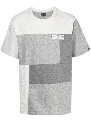 izzue panelled cotton T-shirt - Grey
