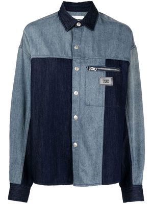 izzue panelled denim shirt - Blue