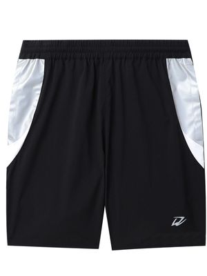 izzue panelled track shorts - Black