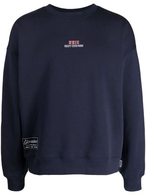 izzue patch-detail fleece sweatshirt - Blue