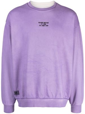 izzue photographic-print cotton sweatshirt - Purple