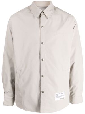 izzue quilted-panel shirt jacket - Neutrals