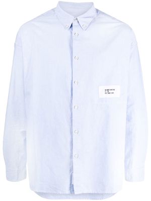 izzue rear graphic-print shirt - Blue
