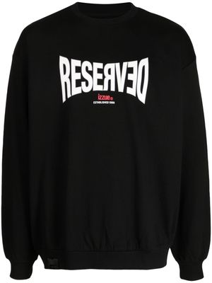 izzue Reserved cotton sweatshirt - Black