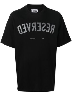 izzue Reverse-print detail T-shirt - Black