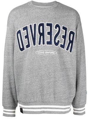 izzue Reversed logo-embroidered sweatshirt - Grey