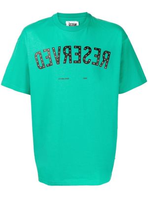 izzue Reversed-print detail T-shirt - Green