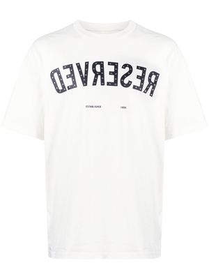 izzue Reversed-print detail T-shirt - White