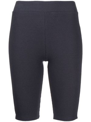 izzue ribbed knee-length cycling shorts - Blue