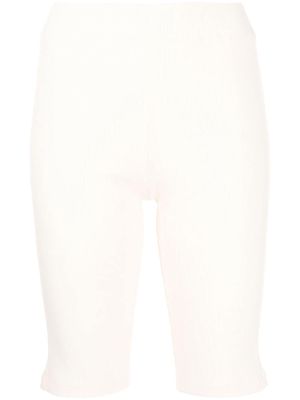 izzue ribbed knee-length cycling shorts - Neutrals