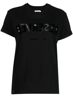 izzue sequin-detail T-shirt - Black