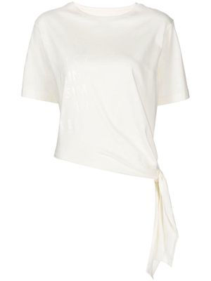 izzue side-knot cotton T-shirt - White