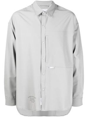 izzue slip-pocket long-sleeved shirt - Grey