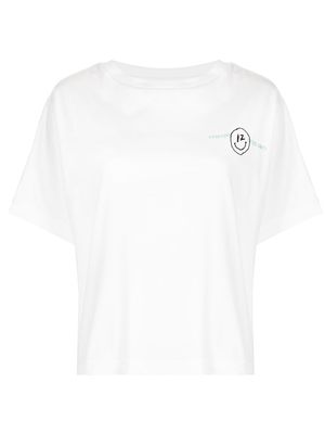 izzue slogan-print cotton T-shirt - White