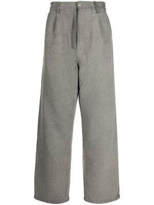 izzue straight-leg box-pleat trousers - Grey