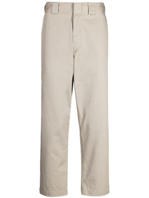izzue straight-leg cocealed-fastening trousers - Neutrals