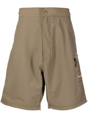 izzue straight-leg drop-crotch shorts - Brown