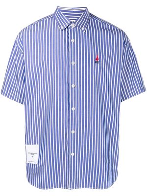 izzue striped short-sleeve shirt - Blue