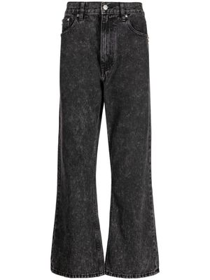 izzue stud-embellished straight-leg jeans - Black