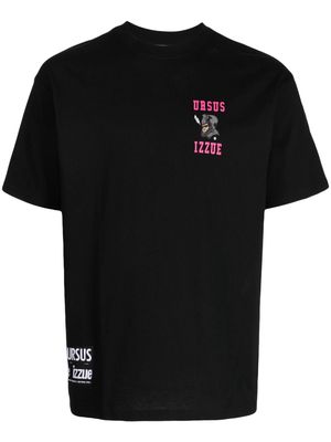 izzue Ursus logo-print cotton T-shirt - Black