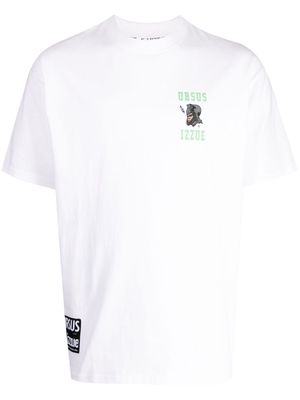 izzue Ursus logo-print cotton T-shirt - White