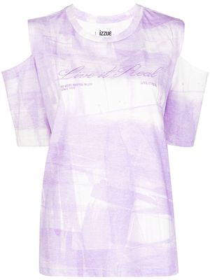 izzue watercolour-effect cotton T-shirt - Purple