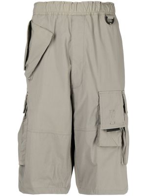 izzue wide leg cargo shorts - Green