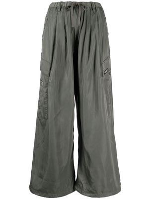 izzue wide-leg cargo trousers - Green
