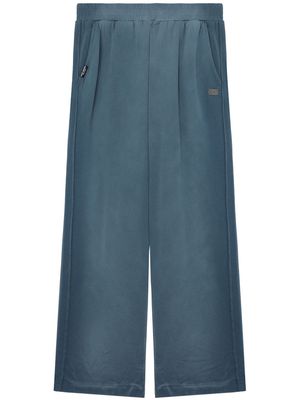 izzue wide-leg cotton track pants - Blue