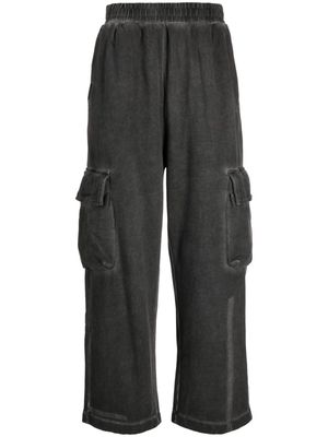 izzue wide-leg distressed cargo trousers - Grey