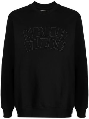 izzue x Neighborhood logo-embroidered sweatshirt - Black